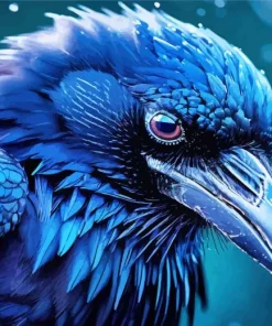 Blue Bird Face Paint By Numbers