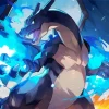 Blue Charizard Paint By Numbers