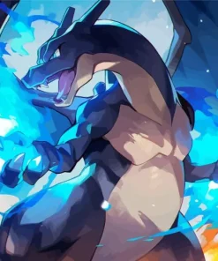 Blue Charizard Paint By Numbers