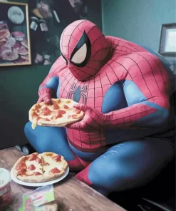 Fat Spiderman Paint By Numbers
