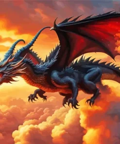 Flying Dragon Art Paint By Numbers