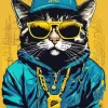 Gangsta Cat Paint By Numbers