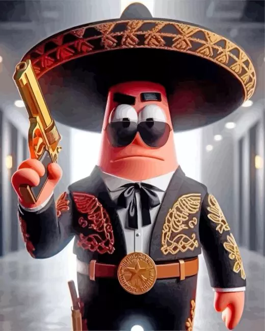 mexican Patrick paint by numbers Mexican Patrick Paint By Numbers