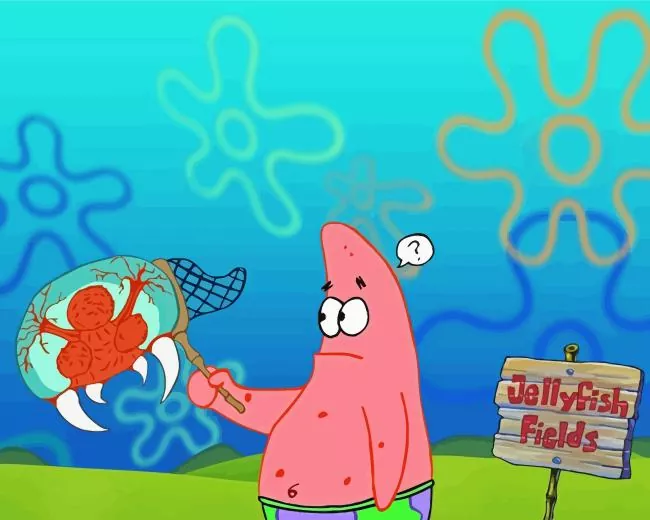 patrick jellyfishing paint by number Patrick Jellyfishing Paint By Numbers