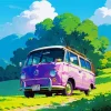 Volkswagen Bus Paint By Numbers