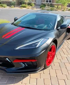 Red Corvette Paint By Numbers