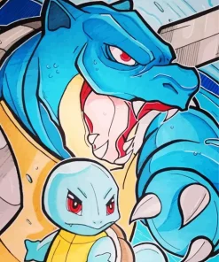 Squirtle And Blastoise Paint By Numbers