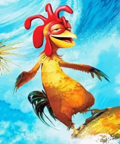 Surfing Chicken Paint By Numbers