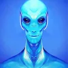 Blue Alien Paint By Numbers