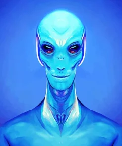 Blue Alien Paint By Numbers