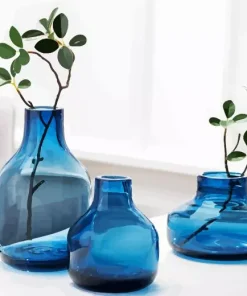 Blue Glass Vases Paint By Numbers