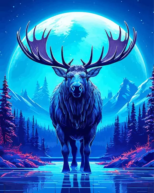 Blue Moose paint by number Blue Moose Paint By Numbers