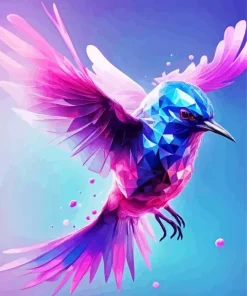 Blue And Purple Bird Paint By Numbers
