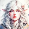 Femle Blonde Elf Paint By Numbers