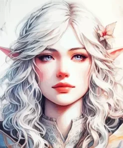 Femle Blonde Elf Paint By Numbers