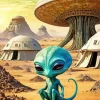 Little Blue Alien Paint By Numbers