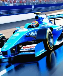 The Blue Formula 1 Car Paint By Numbers