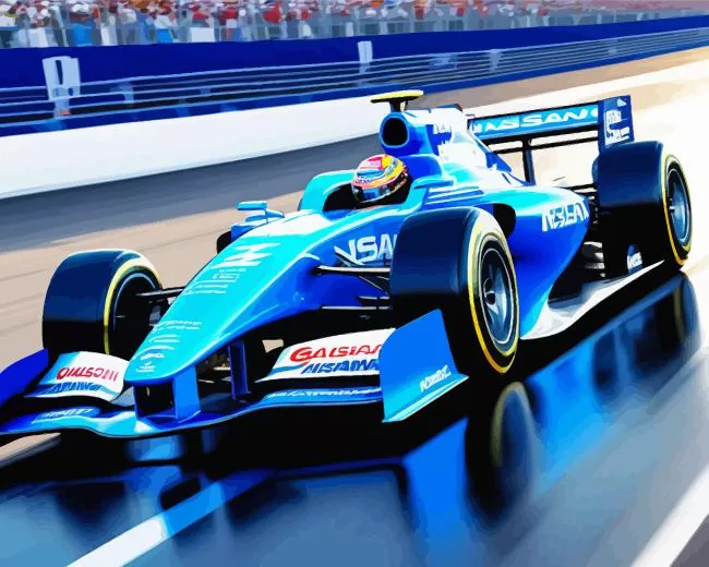 The blue formula 1 car paint by numbers The Blue Formula 1 Car Paint By Numbers