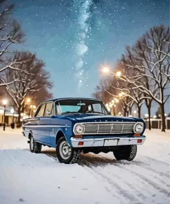 Blue Ford Falcon Paint By Numbers