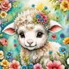Adorable Fluffy Lamb Paint By Numbers