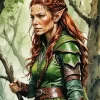 Elf Female Warrior Diamond Painting
