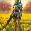 Elf Soldier And Daffodils Paint By Numbers
