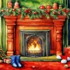 Fireplace Romantic Paint By Numbers