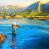 Aesthetic Fly Fisherman Paint By Numbers