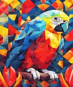 Geometric Parrot Paint By Numbers