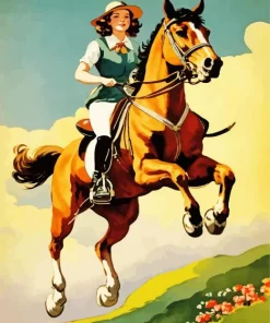 Lady And Horse Paint By Numbers