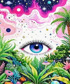 Aesthetic Trippy Eye Paint By Numbers