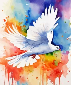 White Pigeon Art Paint By Numbers