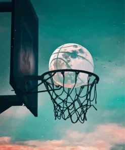 Basketball Moon Paint By Numbers
