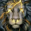 Black And Gold Lion Paint By Numbers