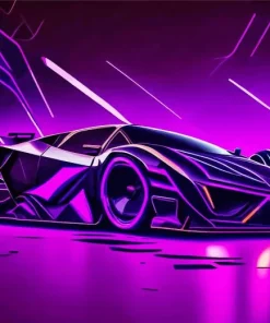 Black Purple Car Paint By Numbers