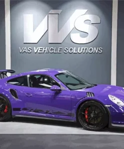 Black Purple Porsche Paint By Numbers