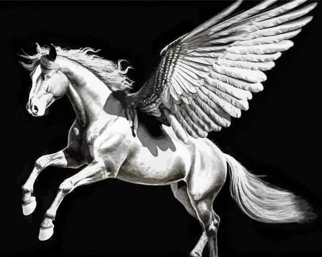 black horse with wings Diamond Paintings Horse With Wings Paint By Numbers