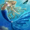 Blond Mermaid Underwater Paint By Numbers