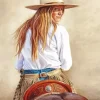 Blonde Cowgirl Paint By Numbers