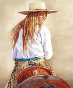 Blonde Cowgirl Paint By Numbers