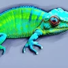 Green Chameleon Paint By Numbers