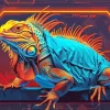 Orange Iguana Paint By Numbers