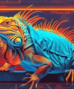 Orange Iguana Paint By Numbers