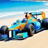 Orange Race Car Paint By Numbers