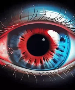 Blue Red Eye Paint By Numbers