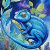 Blue Chameleon Paint By Numbers