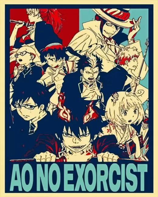 blue exorcist poster paint by numbers Blue Exorcist Poster Paint By Numbers