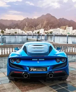 Blue Ferrari Car Paint By Numbers
