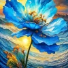 Blue Flower Art Diamond Painting