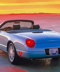 Blue Ford Thunderbird Paint By Numbers